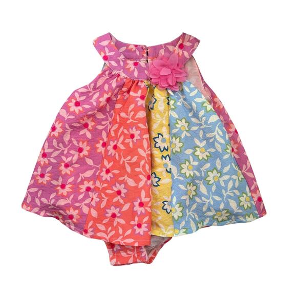 New Lilt Colorblock Floral Dress 12M - Picture 1 of 4